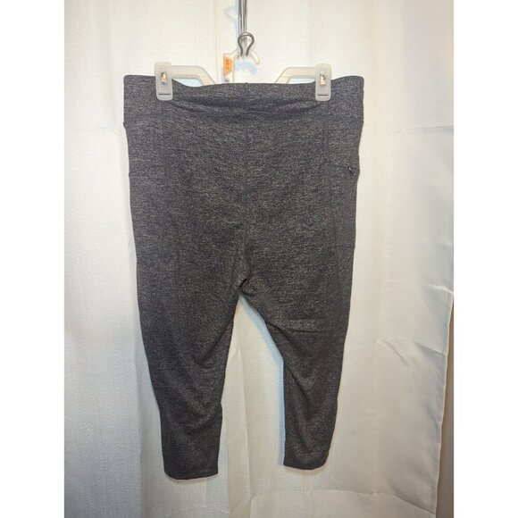 J. Jill Women's Size Large charcoal Gray Fit Marl Leggings Capris Side Zip Pocke - Picture 5 of 14
